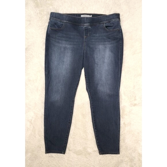 Torrid 3X Women's Plus Size 3R Tummy Elastic Waist Lean Jean Jegging Denim Pants - Picture 1 of 9